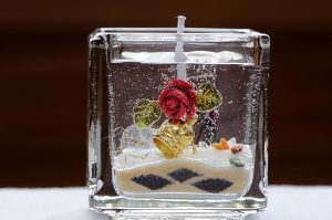 ベルの入ったジェルキャンドル