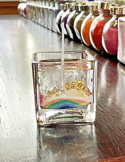 虹色のカラーサンド１